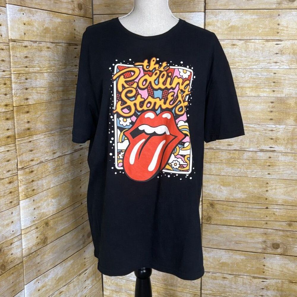 THE ROLLING STONES CLASSIC ROCK & ROLL INSPIRED CASUAL COTTON CREWNECK T-SHIRT - Picture 2 of 4